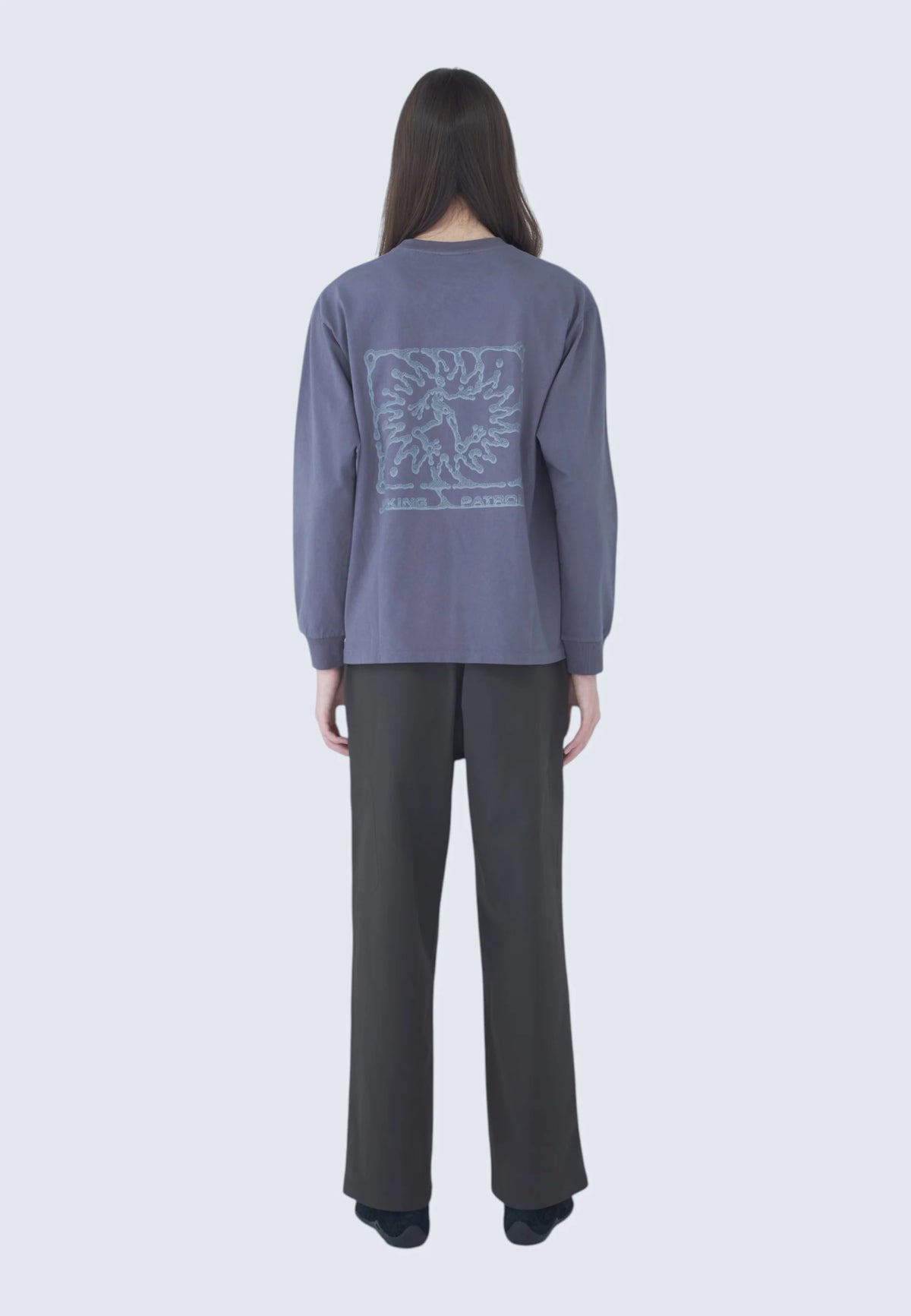 HIKINGPATROL INK DROP L/S T-SHIRT / GREY (HP26027)