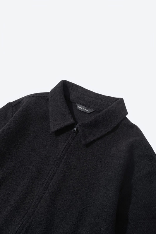 HIKINGPATROL EDGE KNIT ZIP SHIRT / BLACK (HP26024)