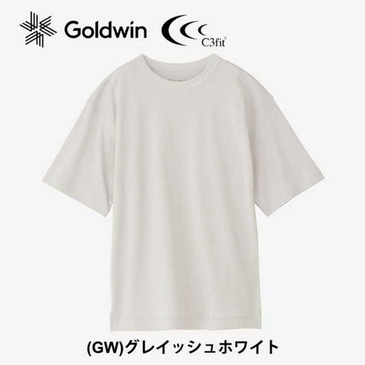 ゴールドウィン シースリーフィット tシャツ 半袖 メンズ レディース ユニセックス C3fit GC44147 R/O PAPER RLX T-SH リオプティマム ペーパーリラックスTシャツ ネイビー ホワイト メール便 (240414)