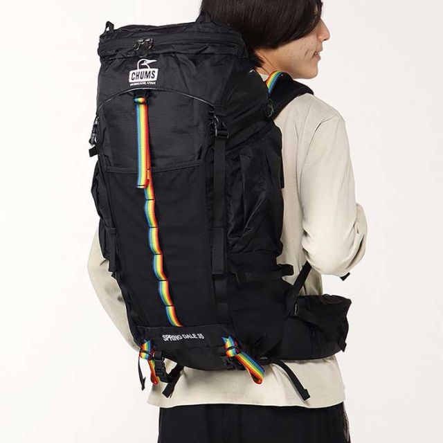 チャムス リュック Chums CH60-3748 Spring Dale 35 スプリングデール 35 トレッキング 登山 バックパック メンズ レディース ユニセックス ブラック アウトドア (240326)