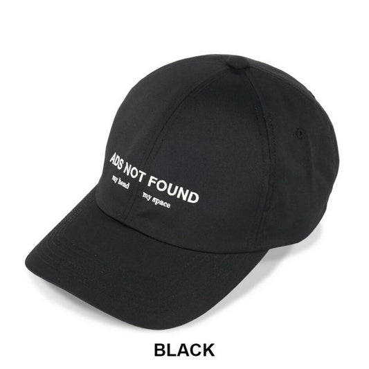シーピーエイチ ヘッドウェア 6パネルキャップ ADS NOT FOUND ブラック ネイビー CPH 6 PANEL CAP ADS NOT FOUND BLACK NAVYメンズ レディース 帽子 ロゴキャップ 日本製 コットン混 調整可能 ストリート カジュアル 07-62 BLK Q (260319)
