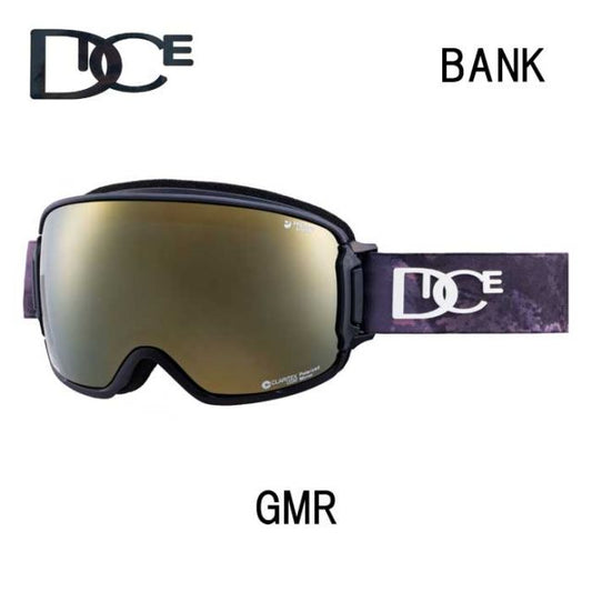 ダイス スノーボードゴーグル DICE BK40895 (P-MIT GRY/GD) BANK バンク 偏光 撥水加工 スキー スノボ 偏光グレー MITゴールドミラー A-BLOW換気システム スノーボード 男女兼用 日本製(241107)