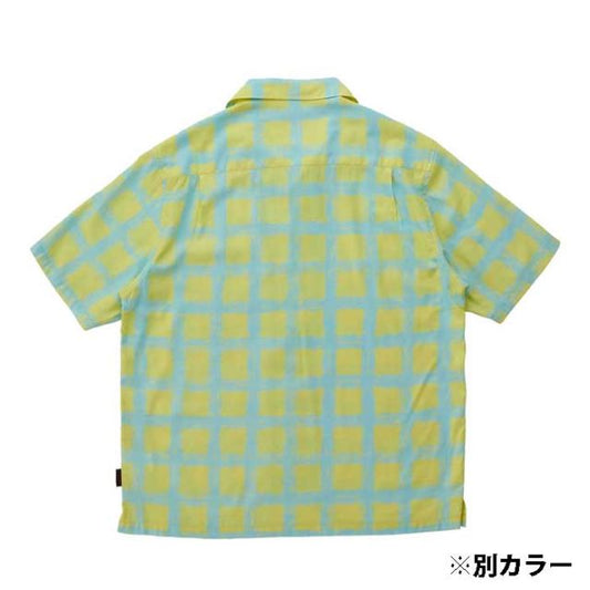 グラミチシャツ 半袖 gramicci G5SM-J043 CHECKERD RAYON SHIRT チェックレーヨンシャツ チェックシャツ オープンカラーシャツ サマーシャツ メンズシャツ レギュラーフィット コットンレーヨン メール便 (250328)