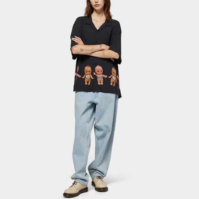ハフ オープンカラーシャツ 半袖 huf BU00207 TAGGED S/S RESORT SHIRT (240530)