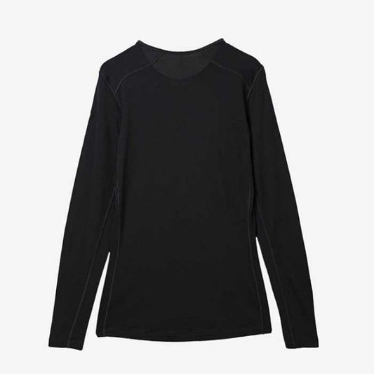 アイスブレーカー 長袖Tシャツ ロンt レディース 200 オアシス ロングスリーブ クルー icebreaker IXW20220 W 200 OASIS LS CRE ベースレイヤー 中厚手 クルーネック メリノウール S M L ブラック (240926)
