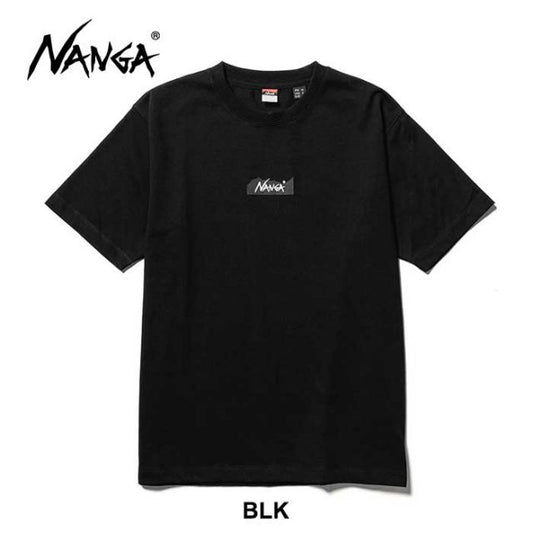 ナンガ 半袖 tシャツ NANGA ECO HYBRID MT LOGO TEE エコハイブリッド MTロゴティー メンズ レディース ユニセックス ブラック ブラウン ホワイト 白T ロゴt 春夏 メール便 (240409)