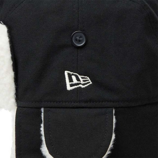 ニューエラ キャップ NEWERA トラッパー Duck Canvas ダックキャンバス TRAPPER DUCK ライトブロンズ ブラック メンズ レディース ユニセックス ファーハット フライトキャップ 冬用 アウトドア 人気 M / L (241030)