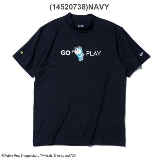 ニューエラ Tシャツ NEWERA GF SS MID NECK TEE DORAEMON 半袖 鹿の子 ミッドネック Tシャツ ドラえもん ゴルフ メール便 (2502)
