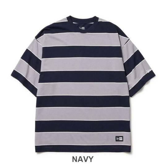 ニューエラ Tシャツ メンズ 半袖 オーバーサイズド コットン Tシャツ Multi Border NEWERA SS OS CT TEE MULBOR ニューエラ ボーダー メンズ レディース オーバーサイズ コットン 半袖 太ボーダー ストリート メール便 (2503)