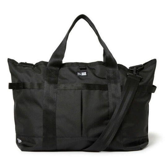 ニューエラ トートバッグ ラージ 42L ブラック NEWERA TOTE BAG L 1680D 大容量 ジップ付き 撥水 ポケット多数 ユニセックス 通勤 通学 旅行 アウトドア バッグ メンズ レディース (2503)