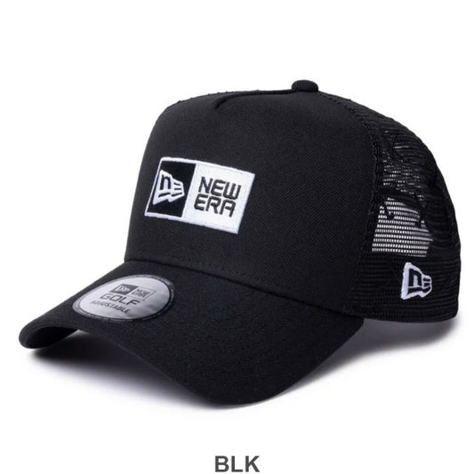 ニューエラ NEWERA GF 940AFTR BOX LOGO ニューエラ 9FORTY A-Frame クロスクラブロゴ メッシュキャップ ブラック ホワイト ゴルフ (250509)