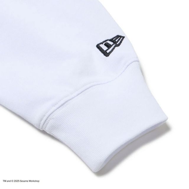 ニューエラ ロンt メンズ NEWERA LS OS TEE SESAME BASEBALL 長袖 オーバーサイズド コットン Tシャツ SESAME STREET セサミストリート Baseball 14682873 ホワイト エルモ クッキーモンスター ビッグバード コラボ 8ozコットン メール便 (250904)