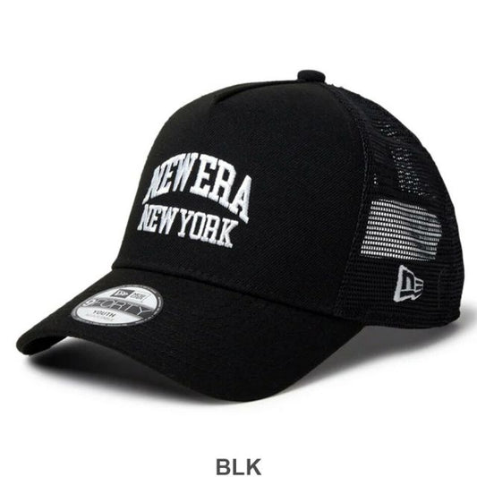 ニューエラ キッズ NEWERA YTH 940AFTR COLLEGE キッズ Youth 9FORTY A-Frame トラッカー College Logo ブラック/ブルーティント/ブリティッシュカーキ (250612)