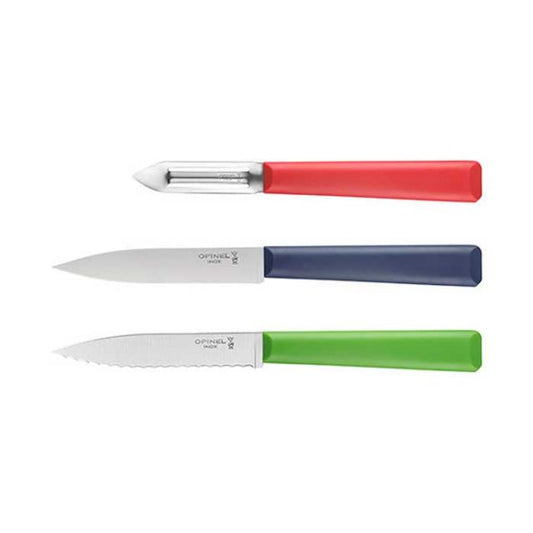 オピネル ナイフセット OPINEL (41594) エッセンシャル+トリオセット ペティナイフ ペティナイフ波刃 ピーラー メール便