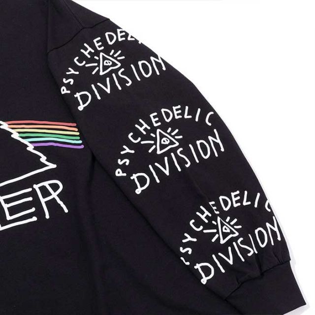 ポーラー POLER サイケデリック リラックスフィット 長袖Tシャツ PSYCHEDELIC RELAX FIT TEE L/S TEE メンズ ユニセックス 春 夏 コットン ブラック ホワイト M / L (240317)