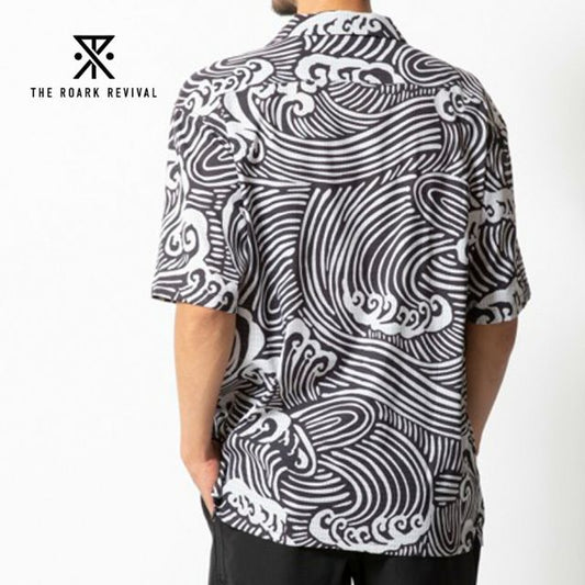ロアーク ROARK RWJ1101 WAVE BLESS UP SS ROARK BLESS UP TACTEL シャツ 吸湿速乾 ストレッチ 半袖 メンズ メール便 (250427)