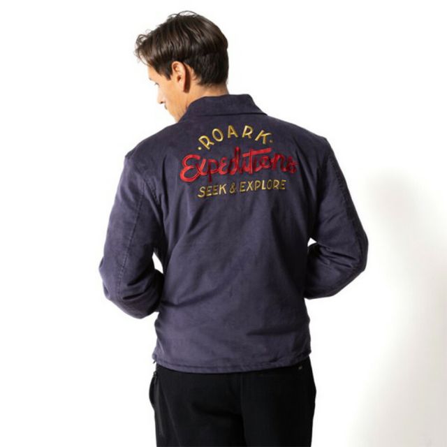 ROARK REVIVALISTS コンボイジャケット コーデュロイ ボックスシルエット 裏フリース仕様 防寒 秋冬 アウター メンズ 日本サイズ対応 CONVOY JACKET RJJ1171 CONVOY JKT NAVY