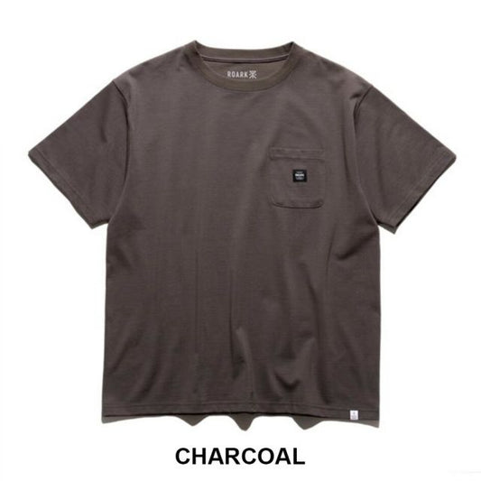 ロアーク LABEL POCKET ファインテックドライTシャツ チャコール ナチュラル LABEL POCKET FINE TECH DRY TEE RTJF1200-CCL RTJF1200-NAT ROARK ロアーク 半袖Tシャツ ドライ 吸湿 消臭 ポケットT メール便 (260316)