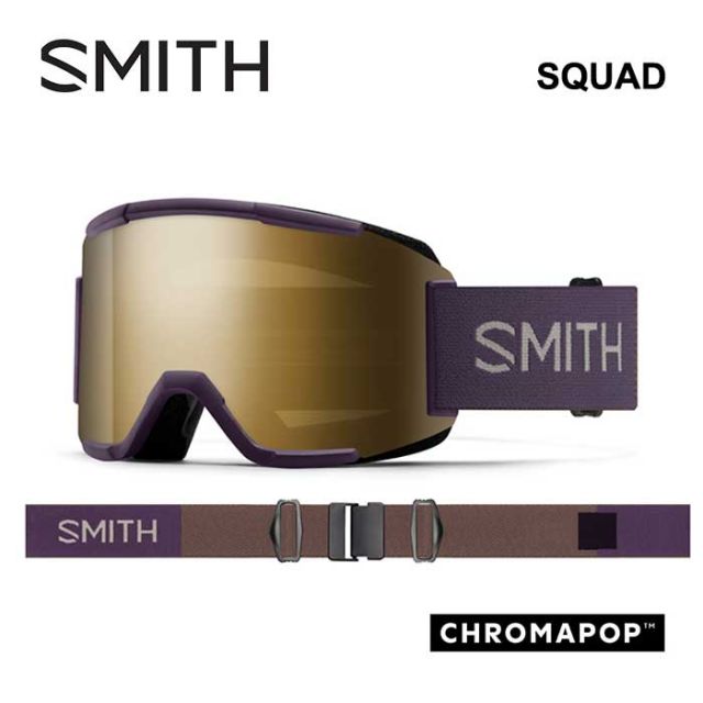 スミス ゴーグル SMITH SQUAD CP Sun Black Gold Mirror メンズ レディース ユニセックス スキー スノーボード (241030)