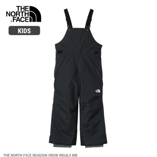 ザ・ノース・フェイス キッズ スノービブパンツ 防水中綿 THE NORTH FACE NSJ62506 SNOW INSULA BIB スノーインサレーションビブ スキー スノーボード 雪遊び 防寒 防水 透湿 成長調整 男の子 女の子 秋冬
