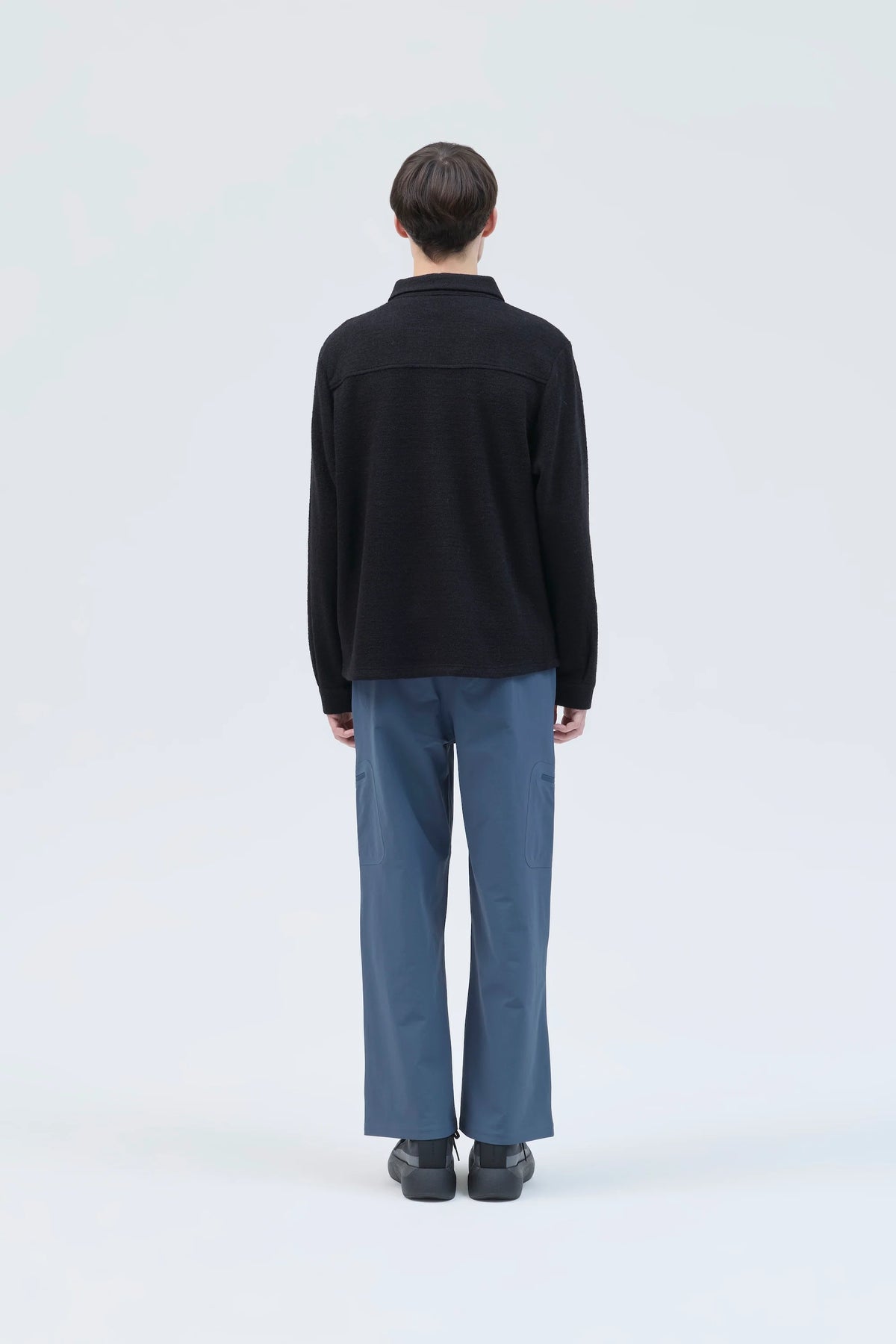HIKINGPATROL EDGE KNIT ZIP SHIRT / BLACK (HP26024)