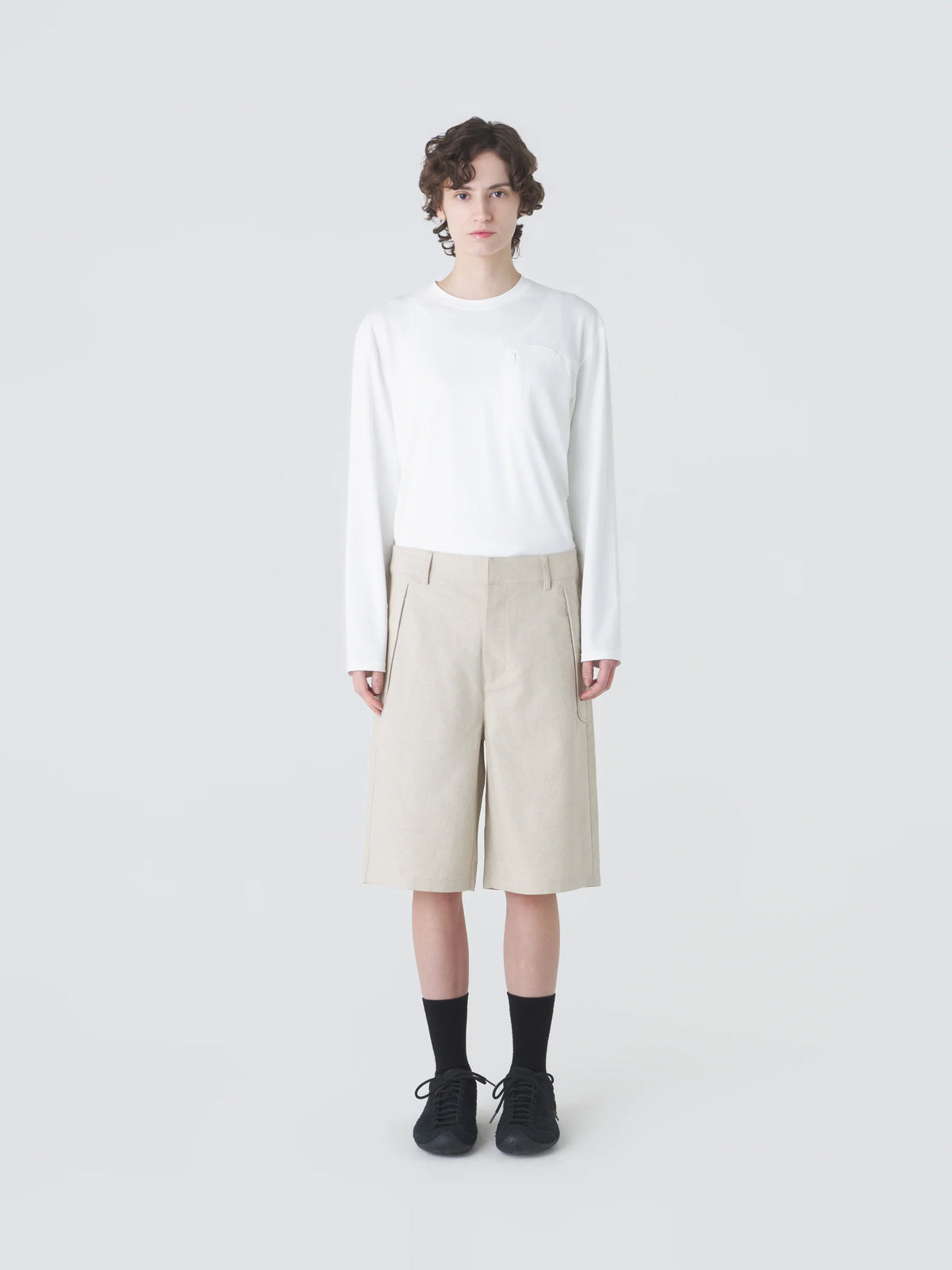 Hiking Patrol Path Linen Cotton Mixed Shorts　【SAND】　リネンコットン ショーツ S　/ (HP26016)