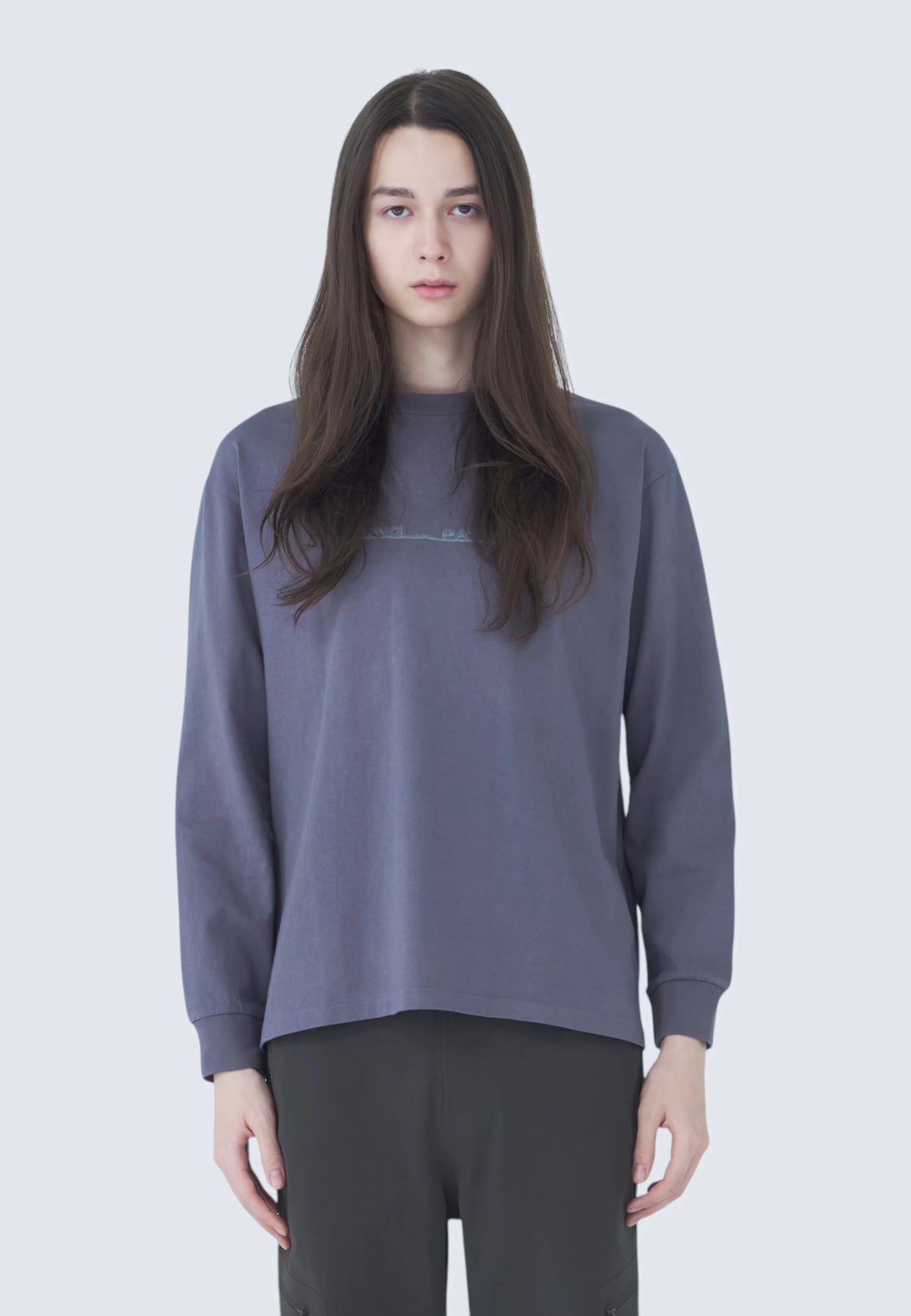 HIKINGPATROL INK DROP L/S T-SHIRT / GREY (HP26027)