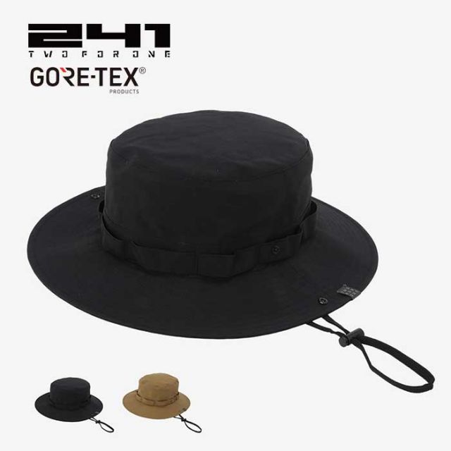 エリア241 ゴアテックスハット MB7400 GORE-TEX 3L HAT ゴアテックス3レイヤーハット AREA241 メンズ 春夏 帽子 ナイロン 防水 ブラック 黒 ブラウン フリーサイズ  (240317)