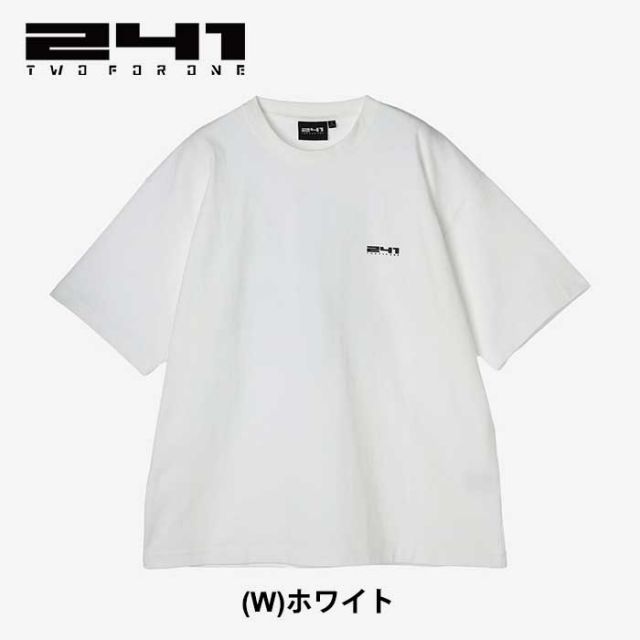 ツーフォーワン tシャツ 半袖 メンズ 241 MB4405 GRAPHIC SS TEE グラフィックショートスリーブTシャツ ブラック ホワイト M / L / XL 春夏 メール便 (240421)