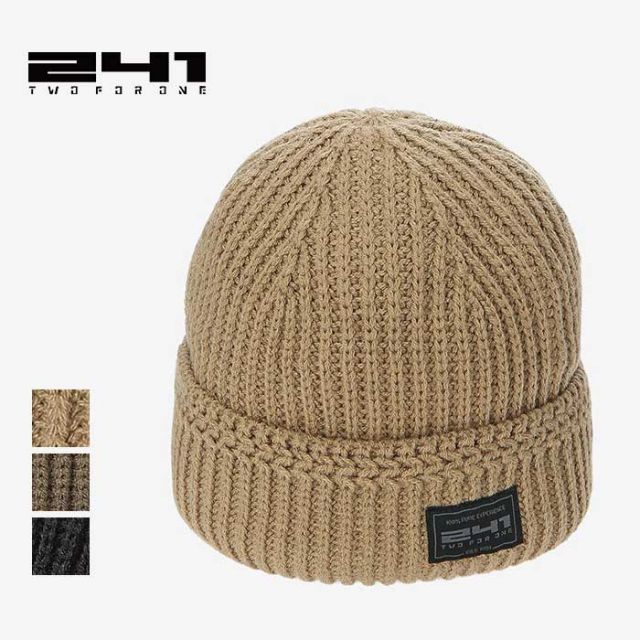 ツーフォーワン ビーニー 241 リブビーニー メンズ MB7412 RIB BEANIE ニットキャップ ブラック カーキ オッター メール便 (241023)