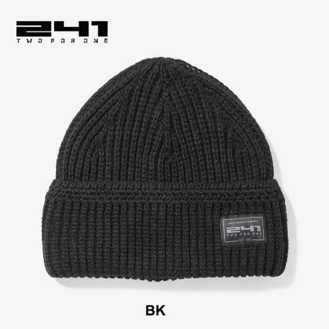 ツーフォーワン ビーニー 241 リブビーニー メンズ MB7412 RIB BEANIE ニットキャップ ブラック カーキ オッター メール便 (241023)