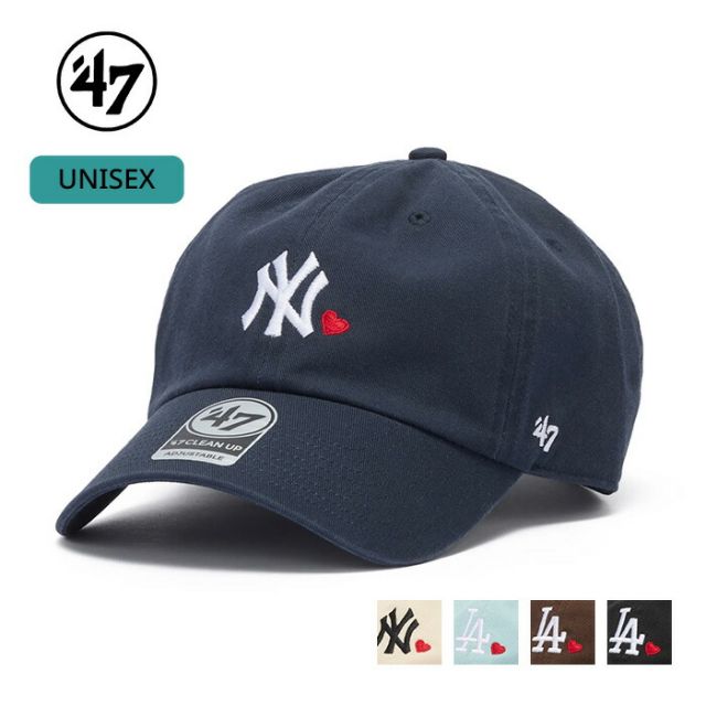 '47 フォーティーセブン ヤンキース ドジャース クリーンアップ キャップ WITH HEART ローキャップ MLB ベースボールキャップ コットン 帽子 メンズ レディース 14920417 14920416 14920415 14920414 14920417 CLEAN UP (260408)