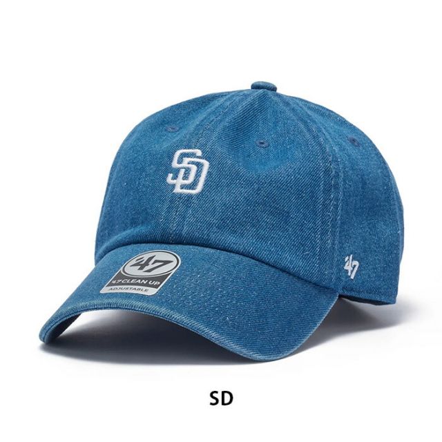 '47 フォーティーセブン ローキャップ CLEAN UP クリーンナップ キャップ パドレス ヤンキース ドジャース 14920398 14920408 14920403 帽子 MLB コットン ウォッシュドデニム メンズ レディース (260408)