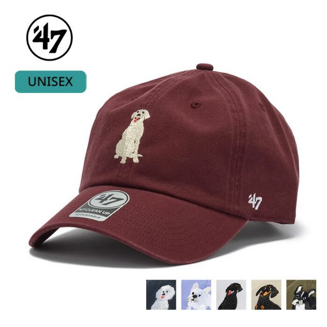'47 フォーティーセブン DOG クリーンナップ キャップ 14920367 14920362 14920363 14920365 14920360 14920364 ローキャップ ストラップバック ダックスフンド ラブラドールレトリバー ブルドッグ 帽子 コットン メンズ レディース (260408)