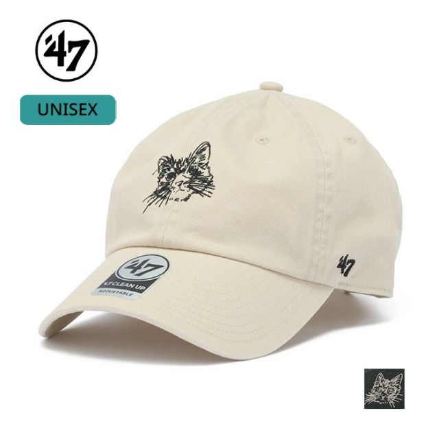 '47 フォーティーセブン CAT FACE キャットフェイス クリーンナップ キャップ 14920385 14920386 ローキャップ ベースボールキャップ サイズ調整可能 コットン メンズ レディース  (260408)