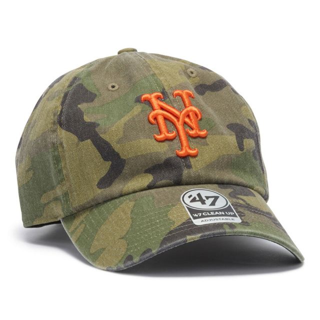 フォーティセブン クリーンナップ MLB CAMO ウッドランドカモ キャップ '47 CLEAN UP B-CARGW12GWS-CMA B-CARGW16GWS-CMA B-CARGW17GWS-CMA ドジャース メッツ ヤンキース グリーン ウォッシュド コットン CLP-B-CARGW GWS (260629)