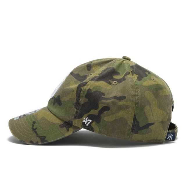 フォーティセブン クリーンナップ MLB CAMO ウッドランドカモ キャップ '47 CLEAN UP B-CARGW12GWS-CMA B-CARGW16GWS-CMA B-CARGW17GWS-CMA ドジャース メッツ ヤンキース グリーン ウォッシュド コットン CLP-B-CARGW GWS (260629)