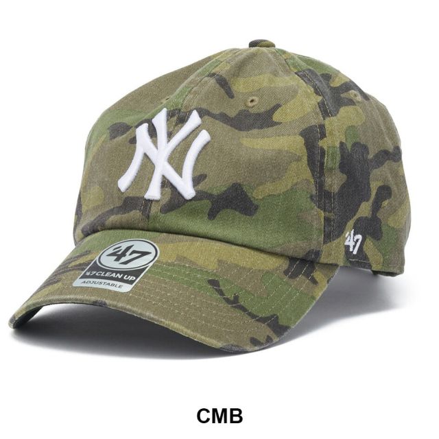 フォーティセブン クリーンナップ MLB CAMO ウッドランドカモ キャップ '47 CLEAN UP B-CARGW12GWS-CMA B-CARGW16GWS-CMA B-CARGW17GWS-CMA ドジャース メッツ ヤンキース グリーン ウォッシュド コットン CLP-B-CARGW GWS (260629)