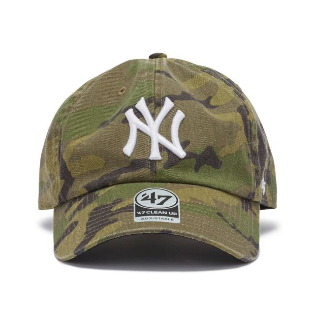フォーティセブン クリーンナップ MLB CAMO ウッドランドカモ キャップ '47 CLEAN UP B-CARGW12GWS-CMA B-CARGW16GWS-CMA B-CARGW17GWS-CMA ドジャース メッツ ヤンキース グリーン ウォッシュド コットン CLP-B-CARGW GWS (260629)