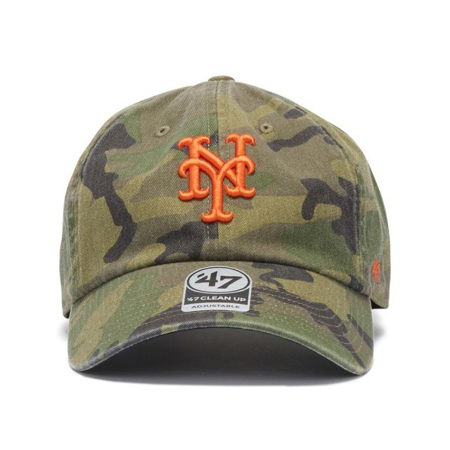 フォーティセブン クリーンナップ MLB CAMO ウッドランドカモ キャップ '47 CLEAN UP B-CARGW12GWS-CMA B-CARGW16GWS-CMA B-CARGW17GWS-CMA ドジャース メッツ ヤンキース グリーン ウォッシュド コットン CLP-B-CARGW GWS (260629)