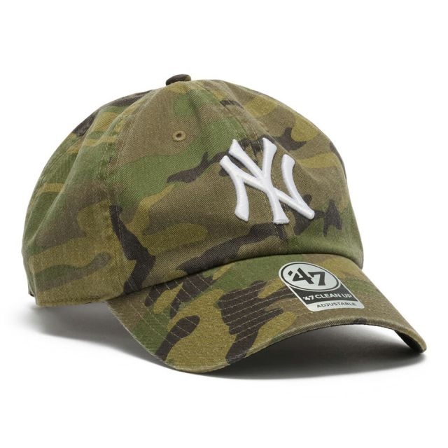 フォーティセブン クリーンナップ MLB CAMO ウッドランドカモ キャップ '47 CLEAN UP B-CARGW12GWS-CMA B-CARGW16GWS-CMA B-CARGW17GWS-CMA ドジャース メッツ ヤンキース グリーン ウォッシュド コットン CLP-B-CARGW GWS (260629)