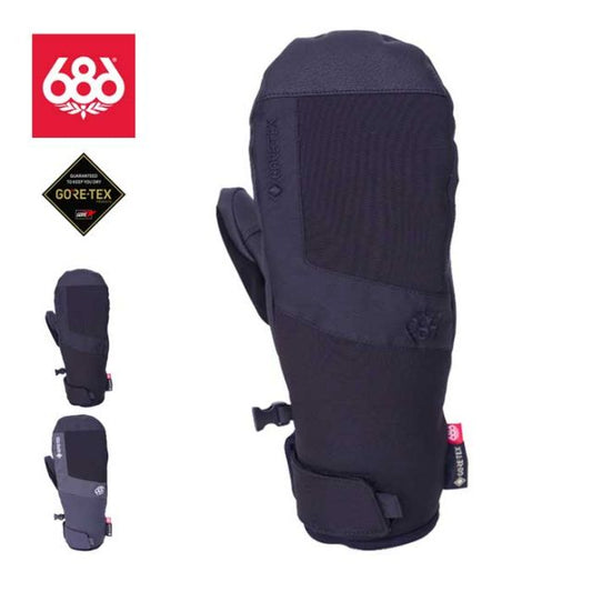 24-25モデル 686 シックスエイトシックス スノーボード ミトン グローブ 型落ち [ M2WGLV106 ] M's GTX Linear Under Cuff Mitt ゴアテックス スノボ ミット [231031]