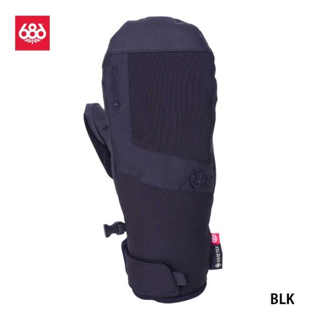 24-25モデル 686 シックスエイトシックス スノーボード ミトン グローブ 型落ち [ M2WGLV106 ] M's GTX Linear Under Cuff Mitt ゴアテックス スノボ ミット [231031]