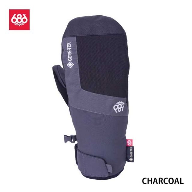 24-25モデル 686 シックスエイトシックス スノーボード ミトン グローブ 型落ち [ M2WGLV106 ] M's GTX Linear Under Cuff Mitt ゴアテックス スノボ ミット [231031]