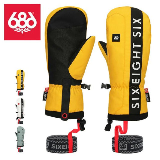 686 チームメリノミット Team Merino Mitt 25-26モデル 最暖モデル メリノウールインナー 指セパレート 防水インフィドライ メンズ レディース スノーボード 手袋 シックスエイトシックス 686 M2WG107 MEN'S TEAM MERINO MITT  (251020)