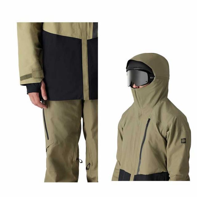 686 シックスエイトシックス スノーボード ジャケット 24-25モデル 型落ち M2W105 Mens Gore-Tex GT Jacket ゴアテックス GT ジャケット wear メンズ  ジャケット スノーボード ウエア SAGE COLORBLOCK 正規品 (231031)