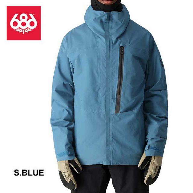686 シックスエイトシックス スノーボード ジャケット 24-25モデル 型落ち M2W105 Mens Gore-Tex GT Jacket ゴアテックス GT ジャケット wear メンズ  ジャケット スノーボード ウエア SAGE COLORBLOCK 正規品 (231031)