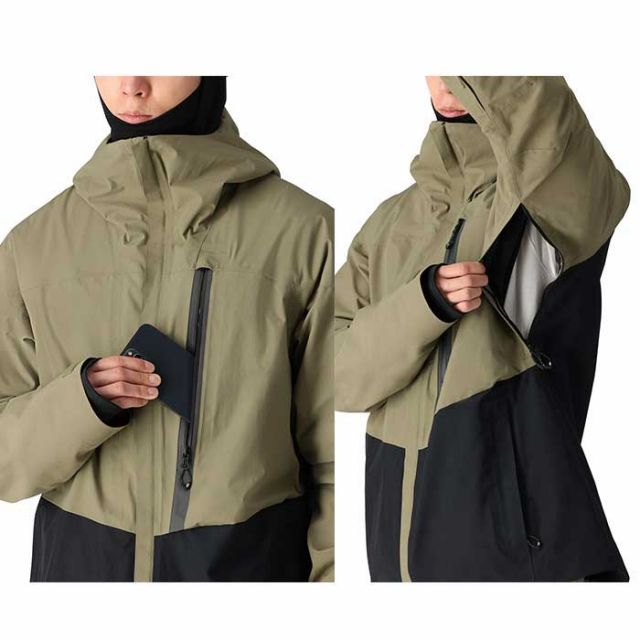 686 シックスエイトシックス スノーボード ジャケット 24-25モデル 型落ち M2W105 Mens Gore-Tex GT Jacket ゴアテックス GT ジャケット wear メンズ  ジャケット スノーボード ウエア SAGE COLORBLOCK 正規品 (231031)
