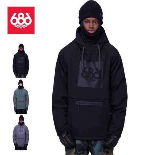 686 シックスエイトシックス スノーボード 防水パーカー 型落ち [ M3WNCS110 ] WATERPROOF HOODY ウォータープルーフフーディ メンズ [231031]