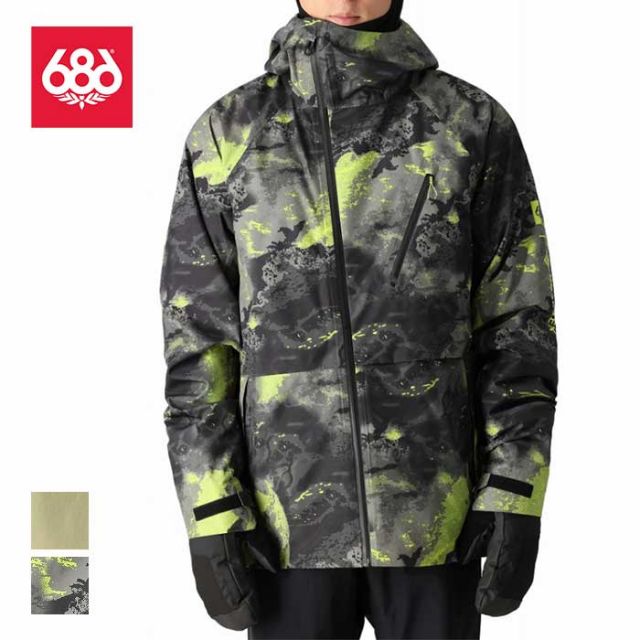 シックスエイトシックス スノーボードウェア ジャケット メンズ 24‐25モデル 型落ち 686 M2W104 GORE-TEX HYDRA DOWN THERMAGRAPH JACKET ゴアテックス スノーボード スキー (241131))